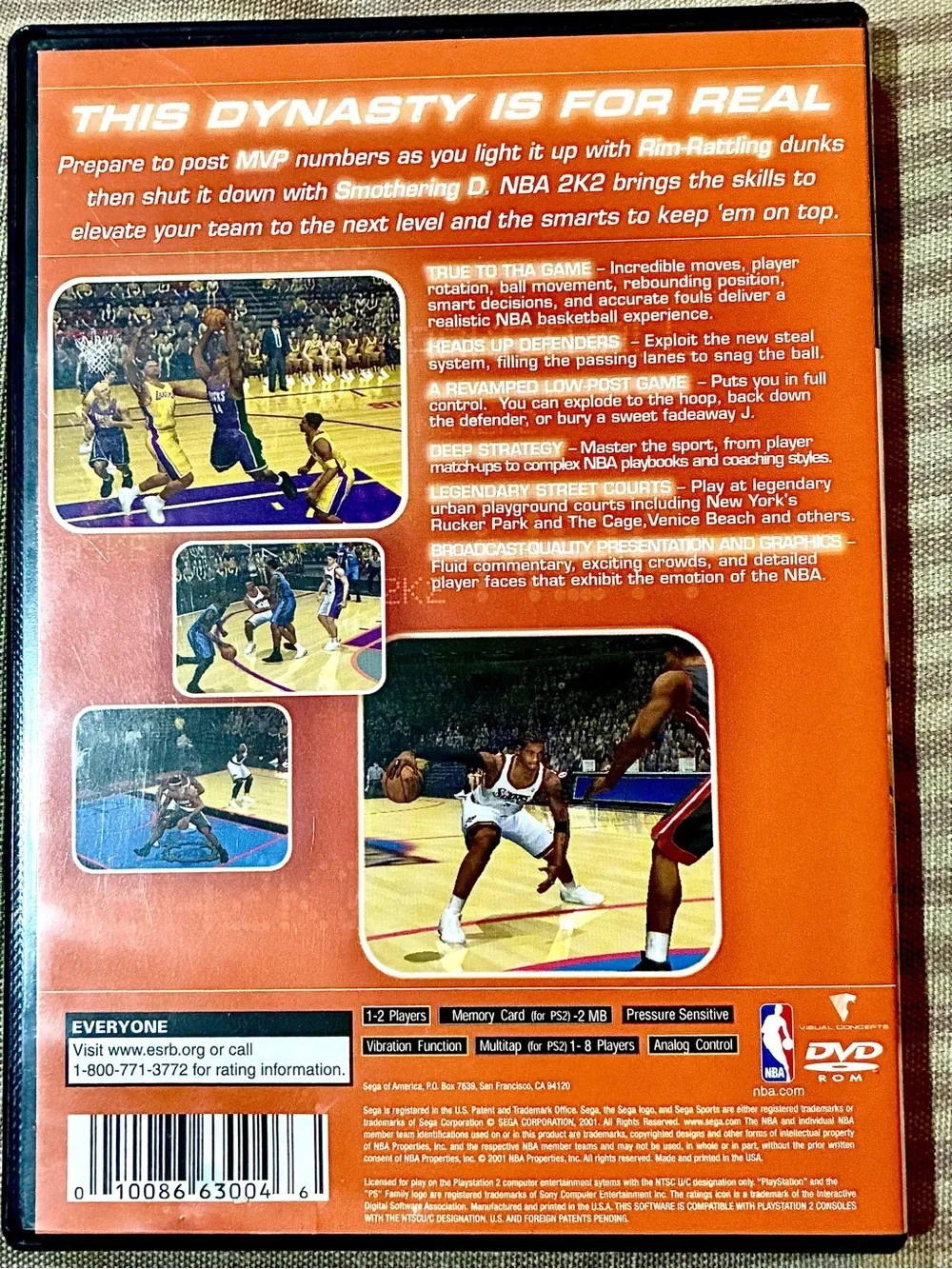 2002 Sega Sports NBA 2K2 - PlayStation 2